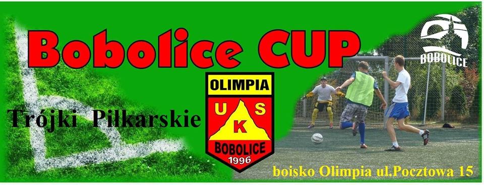 XXIII Turniej Piłki Nożnej Bobolice CUP 2020 Trójek Piłkarskich! plakat informacyjny