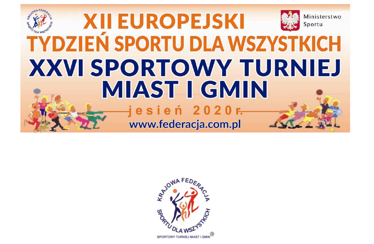 plakat informacyjny XII europejski dzień sportu dla wszystkich XXVI sportowy turniej miast i gmin