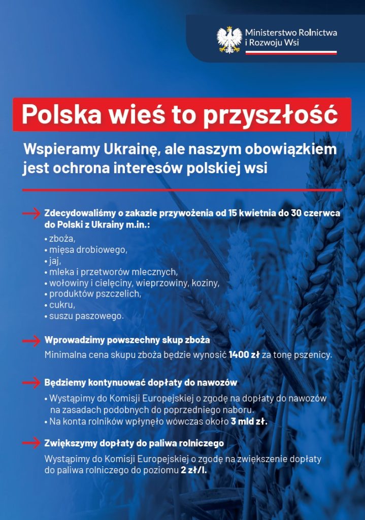 Plakat Polska wieś to przyszłość