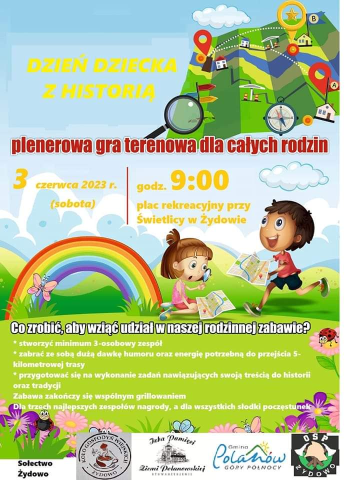 Plakat z zaproszeniem na Dzień Dziecka w Żydowie 3 czerwca 2023