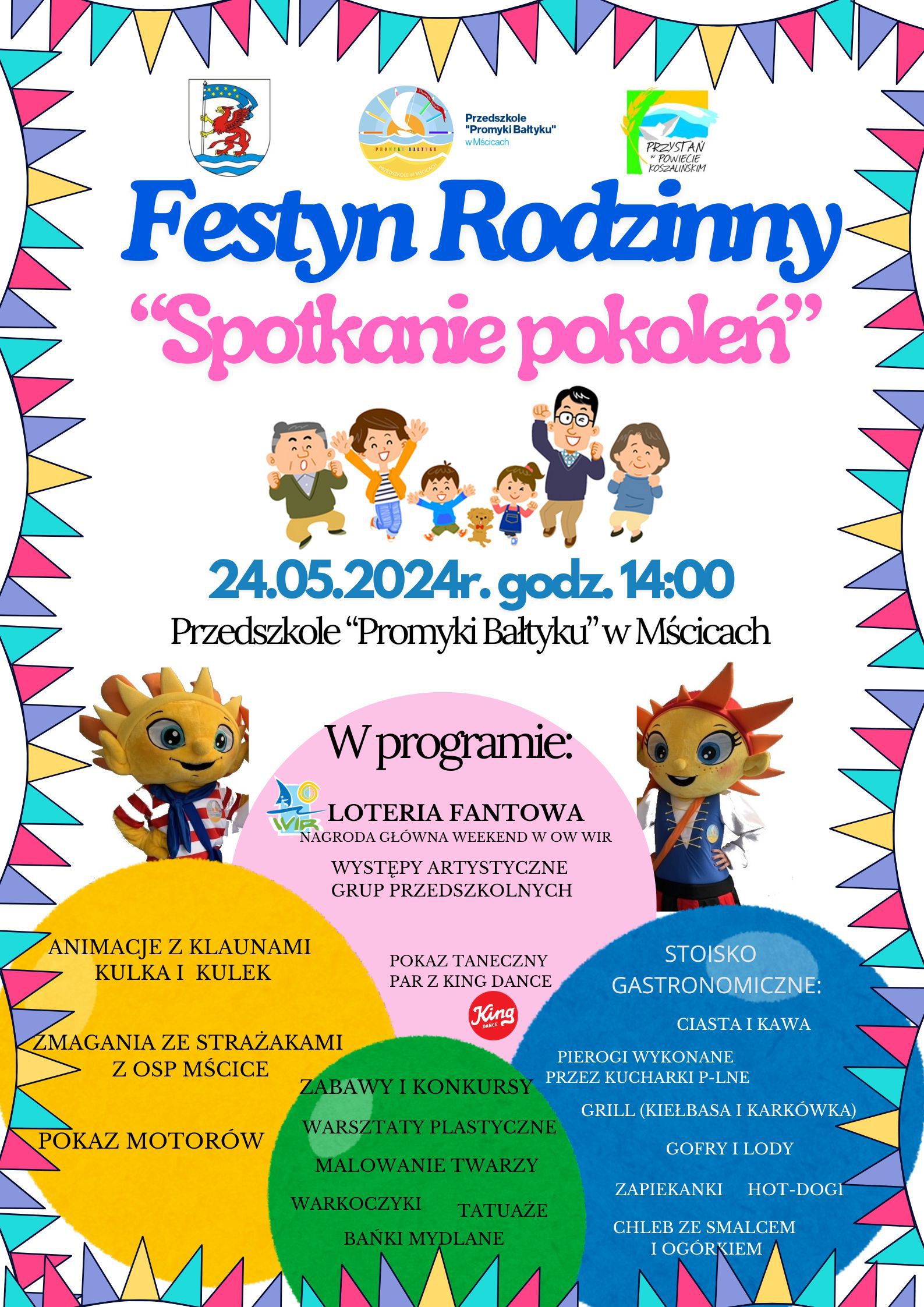Plakat Festyn Rodzinny Spotkanie Pokoleń 24.05.2024