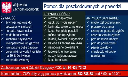 POMOC dla powodzian