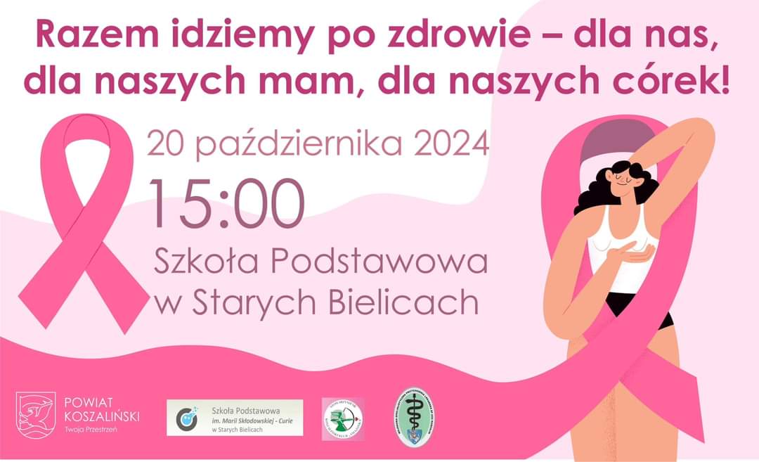 Plakat z zaproszeniem do akcji profilaktyki zdrowia 20 października 2024 Stare Bielice