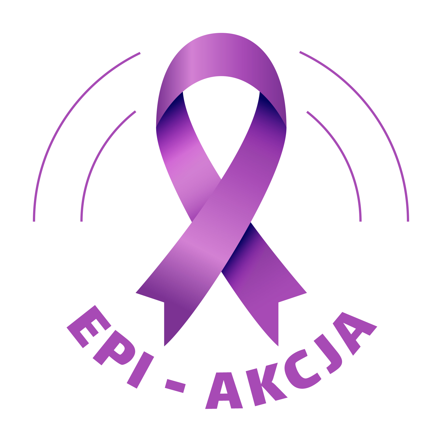 logo akcji epi akcja fioletowa wstążka 