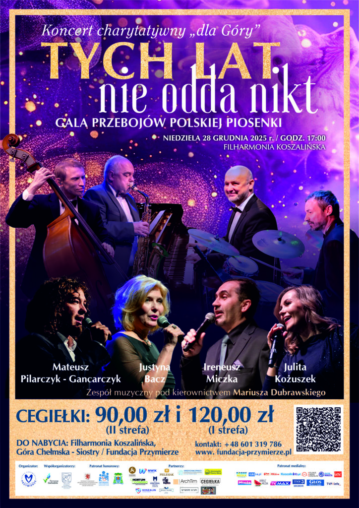 Plakat z zaproszeniem na koncert charytatywny 28 grudnia 2025 r. 