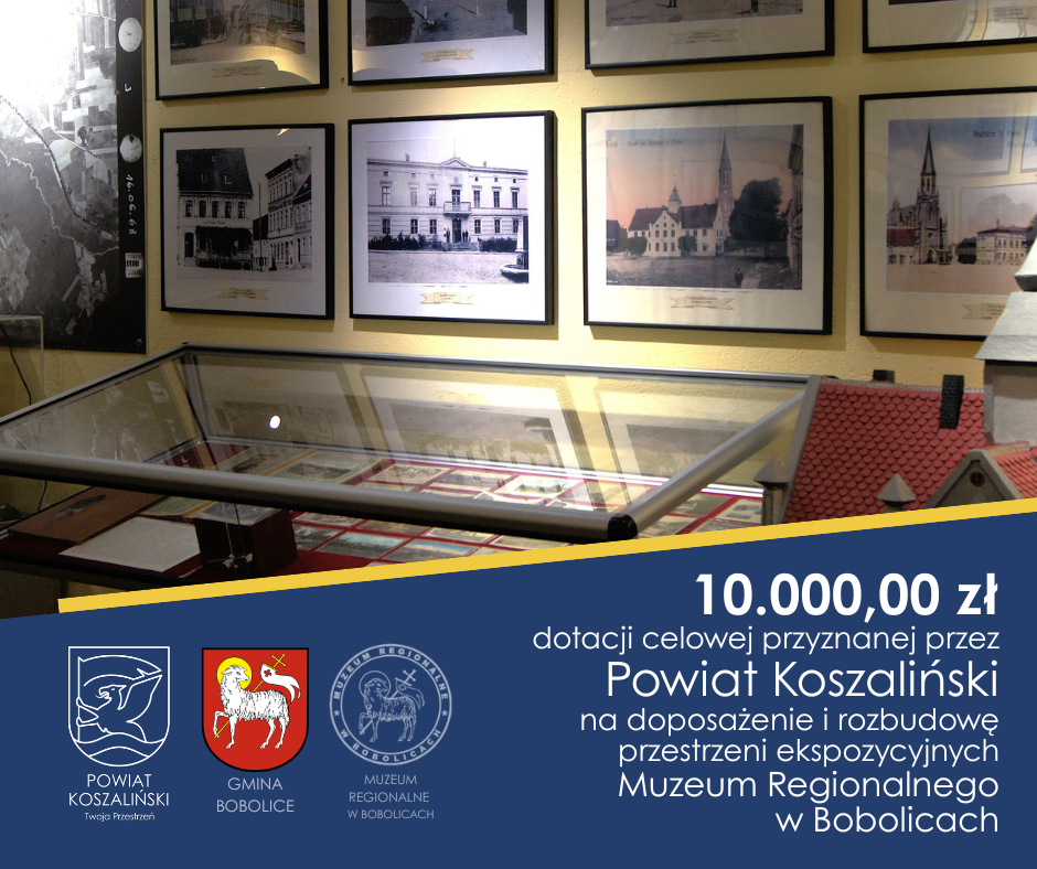 Grafika z informacją o dotacji 2026 Muzeum w Bobolicach
