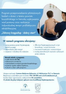 Program „Zdrowy kręgosłup – dobry start”