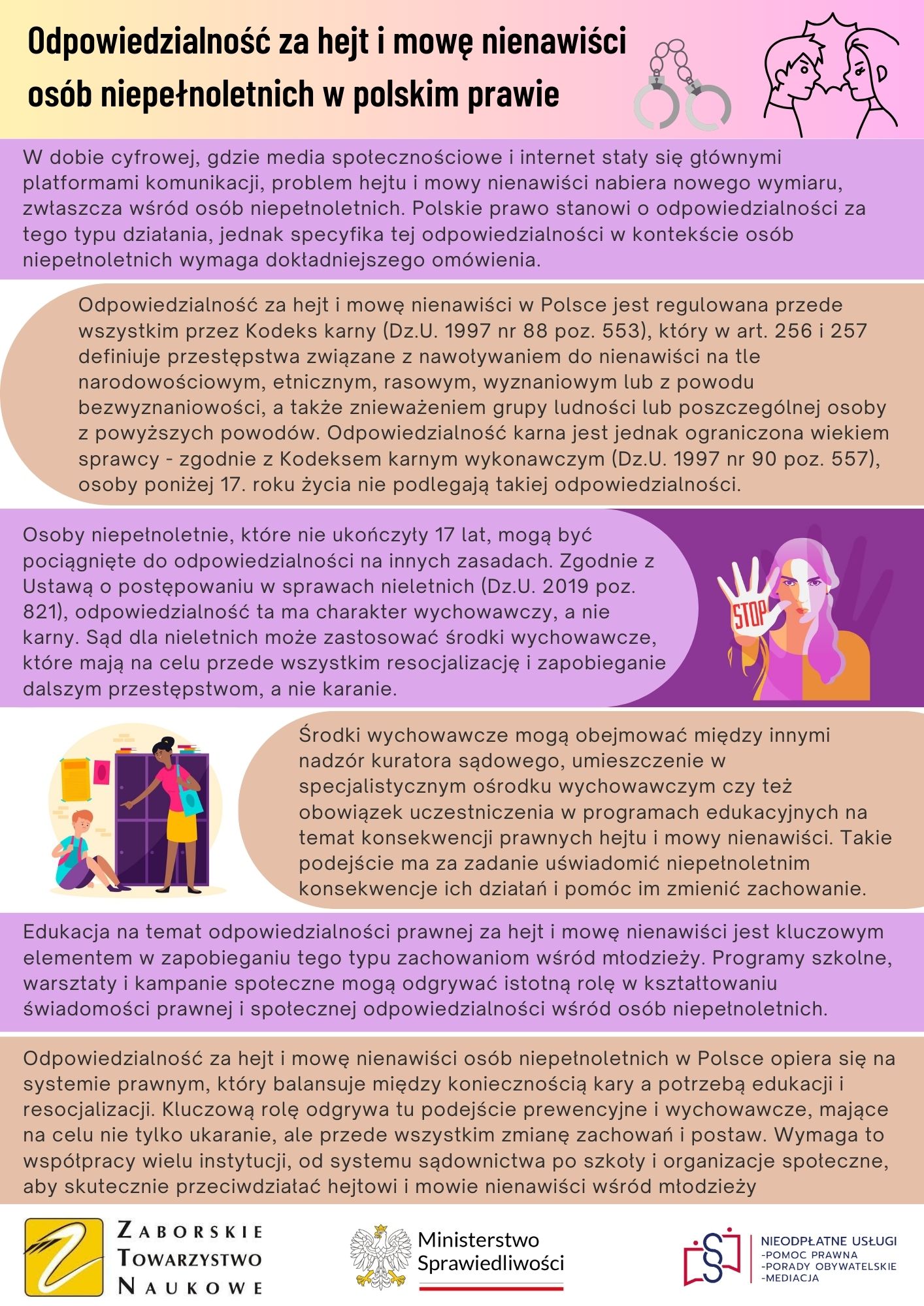 Odpowiedzialność za hejt i mowę nienawiści osób niepełnoletnich w polskim ...prawie